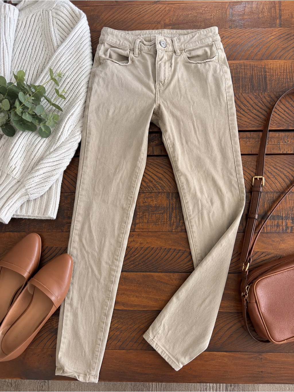 American Eagle Outfitters Skinny Jeans In Beige